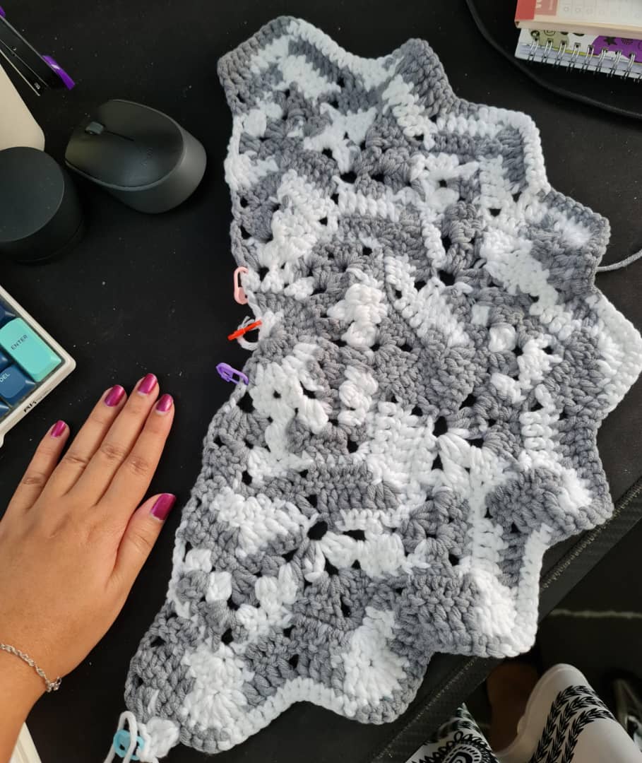 Placemat made out of crochet